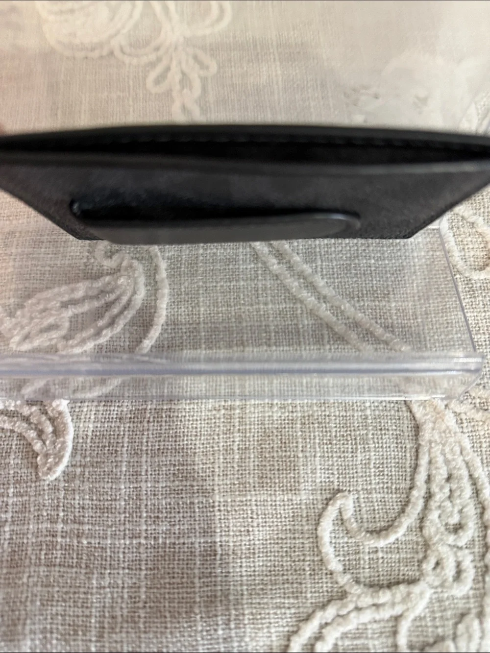 Michael Kors Slim Black Leather Card Holder with Money Clip
